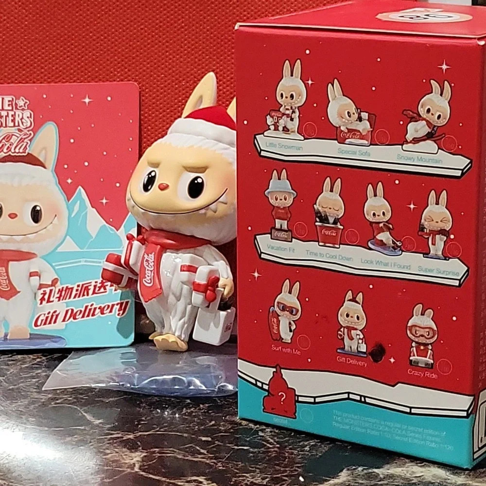 POP MART USA The Monsters Coca-Cola Labubu Collectible Gift Delivery Character.